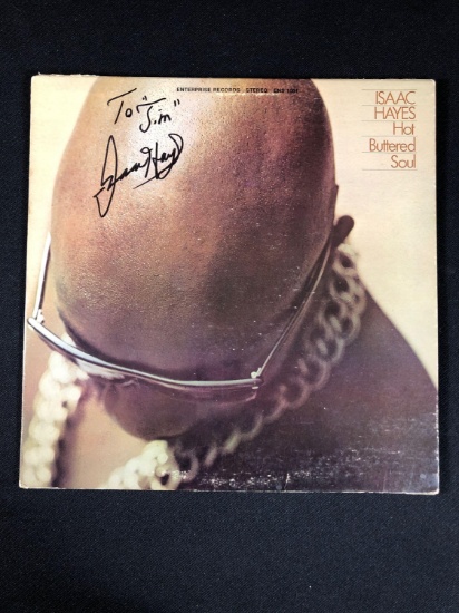 Isaac Hayes "Hot Buttered Soul" Autographed Album