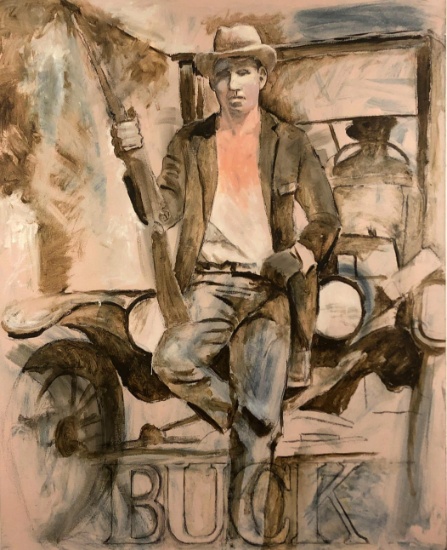 Neil Meitzler (American1930-2009) "Buck" Painting on Canvas