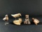 (4) Wooden Figurines (2) Birds, (1) Turtle and (1) Bear
