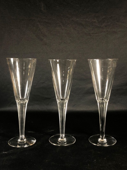 Crystal Long Stem 10oz. Glasses (One has small chip in rim)