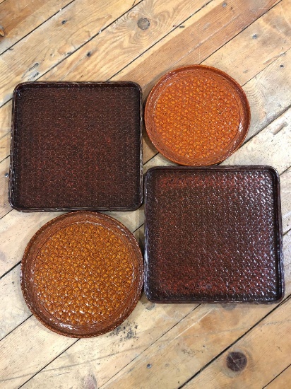 (4) Lacquer Trays