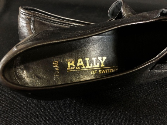 Bally Made In Switzerland Tirano Leather Shoes Size 6 W