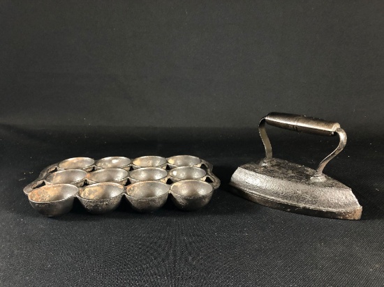Cast Iron Muffin Mini Cake Pan, Cast Iron Iron