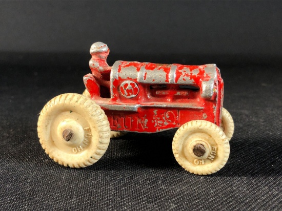 Vintage Fun Ho Cast Iron Tractor 3"