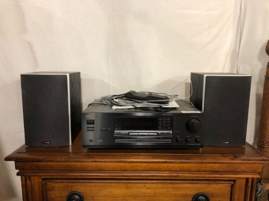 Onkyo Receiver & (2) Polk Audio Speakers