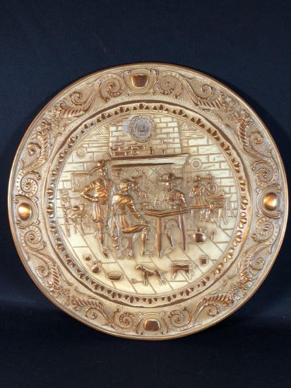 (2) Metal chargers Trays