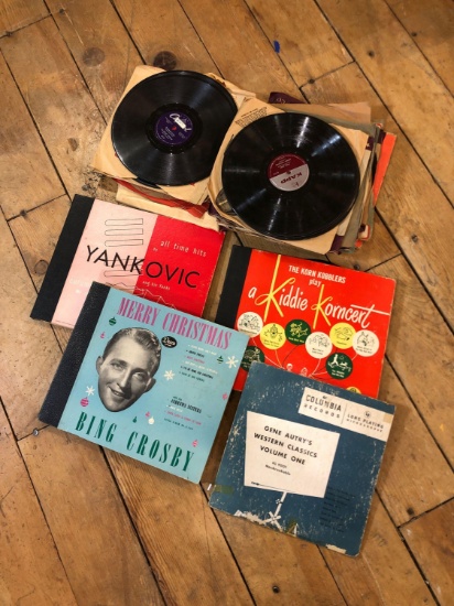 50+ vinyl 78 RPM Lp's and EP's