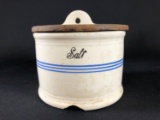 Ceramic Salt Crock with Wooden Lid 6