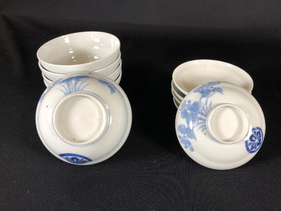 (5) Hirado Porcelain Rice/ Soup Bowls