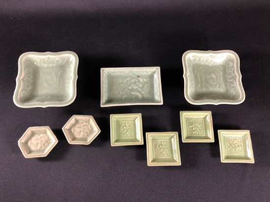 13-Pc Fenghuang (Phoenix) Celadon China