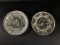 (2) Glass Platters , (2)11-1/2