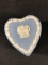 Wedgewood Jasperware Portland Blue Heart Trinket Box w/ Dancing Muses