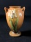 Roseville Pink Iris #915-5 Double Handled Vase 5-1/2