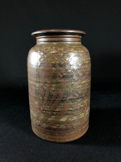 Louis Mideke (1909-1989) Ceramic Vase Signed on Bottom By 8.5" T