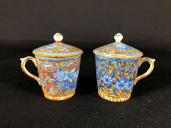 (2) English 1930's Covered Tea Cups