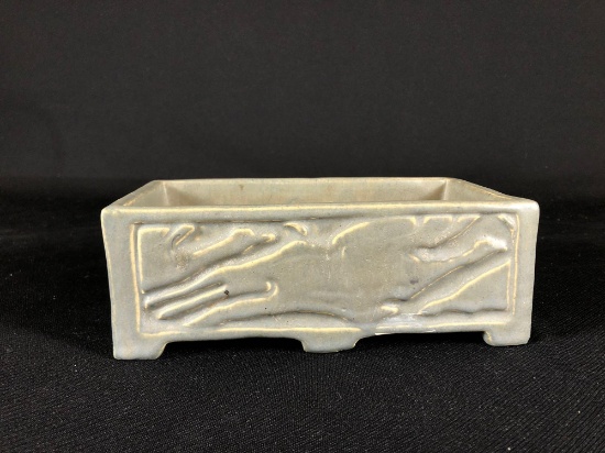 American Pottery Signed Base "Ace Bromey 1914", 3"h x 4"w x 7-3/4"l