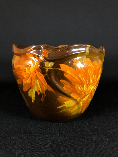 Roseville Chrysanthemum Jardiniere 7.5" T 9.5" D