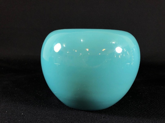 Bauer Fred Johnson Green 4-1/4" Rose Bowl Vase
