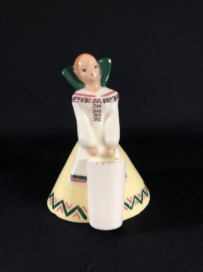 Ceramic Figurine signed Yona #10, 8-1/2" Tall