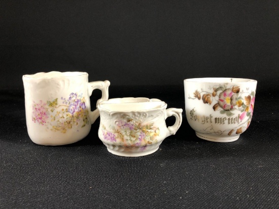 (3) Ceramic Shaving Mugs