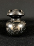 American Art Nuevo Glass Vase 5-1/2