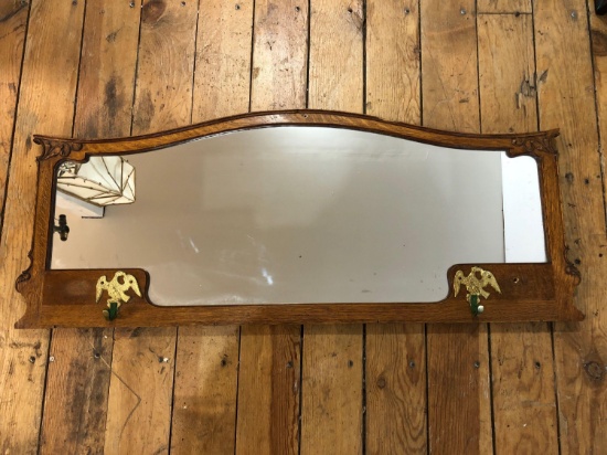Oak Buffet Mirror Modified to be Hall Mirror18.5" x 46.5"