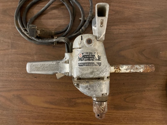 Black -n-Decker !2" Heavy Duty Drill, 115V., 5.5 Amp, Serial # 9509
