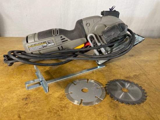 Rockewell Mini Circular Saw w/ Laser & Box, 3-3/8"Blade