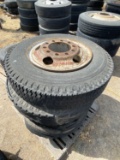 Steel Split Rims with used old tires, Size 22