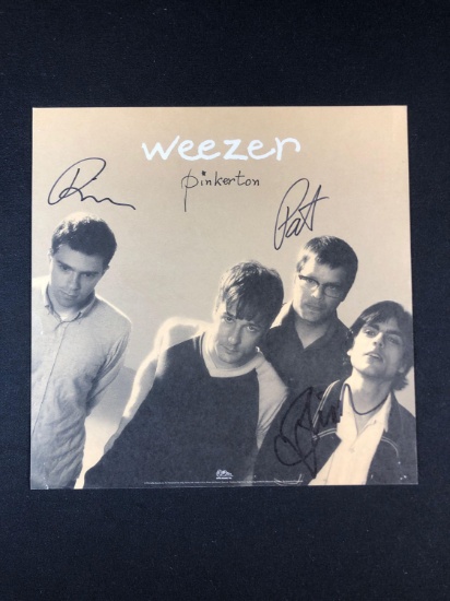 Weezer "Pinkerton" Autographed Promo Piece