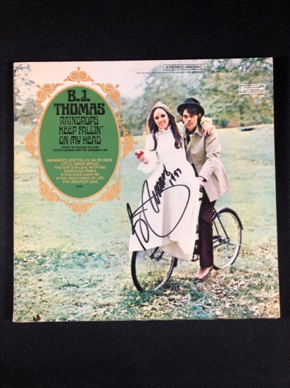 B.J Thomas "Rain Drops Keep Fallin' on My Head" Autographed Album