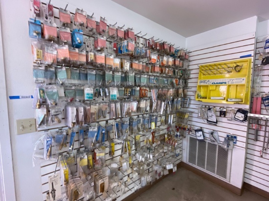 2-Sections Of Slat Board Wall Mounted Display w/ Hooks
