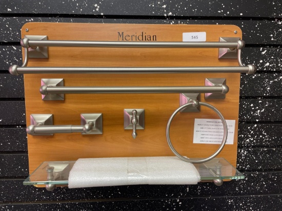 Meridian Satin Nickel Bathroom Fixture Set