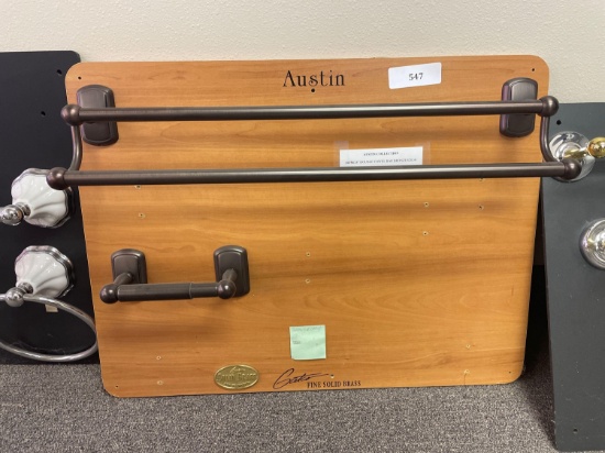 Austin Bronze T24" Towel Bar and Standard Tissue Holder