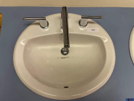American Standard Aqualyn Porcelain Drop In Sink w/ Chrome Fixtures