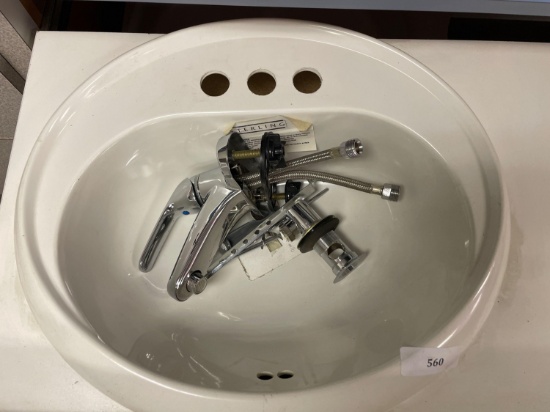 Sterling 4" Center 3-Hole Drop In Sink w/ Luxtra Faucet