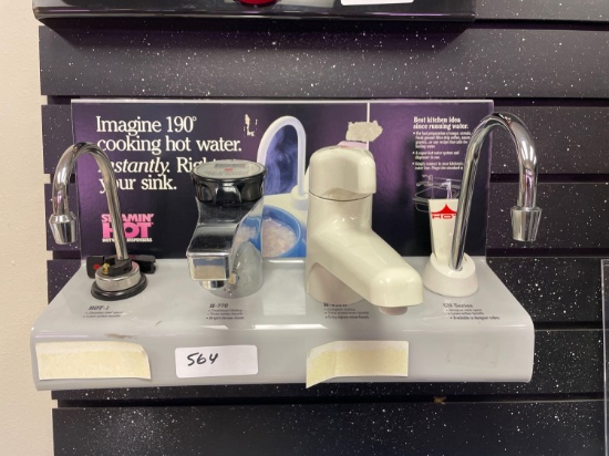 Delta Kitchen Faucet Set, Hot Water On Demand Spigots, Watco Clean Out Covers, & Delta Sign
