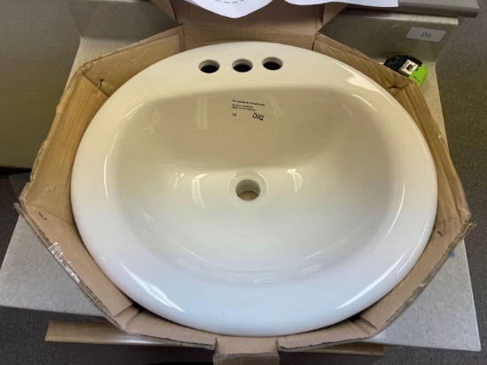 ESPMG 17-1/2" Caitlin Model 6201 Porcelain Drop In Sink w/ 4"c