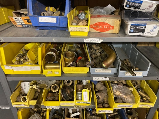 Large Assortment Of Brass Plumbing Parts & Accessories
