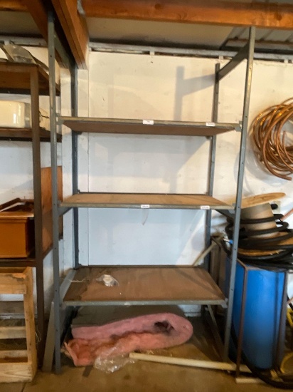 Metal Frame Wooden Shelving Unit 8'h x 3'w x 2'd