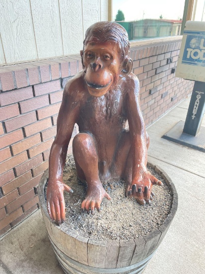 Cast Aluminum Chimpanzee 33"