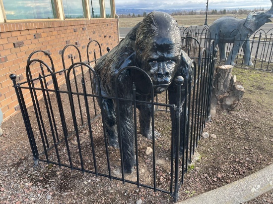 Cast Aluminum Gorilla 47"