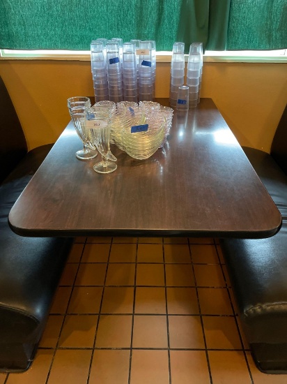 (3) Laminate Top Wall Mounted Table 48" x 30" & (1) 48" x 24" Affixed To Condiment Station/Endcap