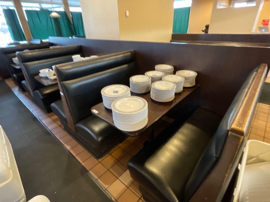 Upholstered Booth Seating (2) Back To Back & (2) Endcaps