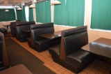 Upholstered Booth Seating (3) Back To Back & (1) Endcap