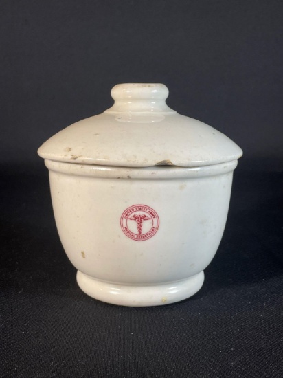Tepco Vitrified China U.S.A. Army Medical Department Bowl W/ Lid