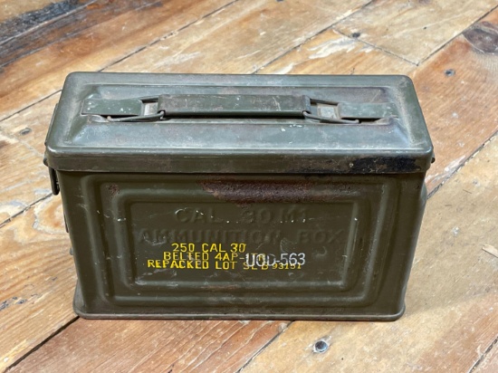 Metal 30 Cal. M1 Ammo. Box
