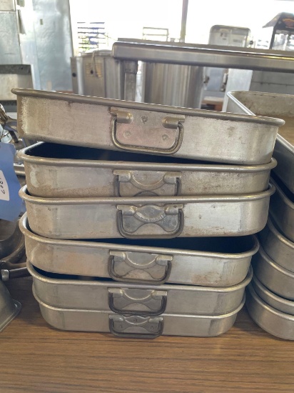 (6) Aluminum Baking Pans, 18-1/2" x 12-1/2" x 2"d