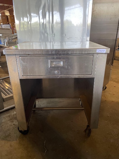 Stainless Steel Single Drawer Stand On Casters