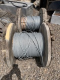 Approximately 1500' Of Braided Steel Cable On Reels Both 1/4